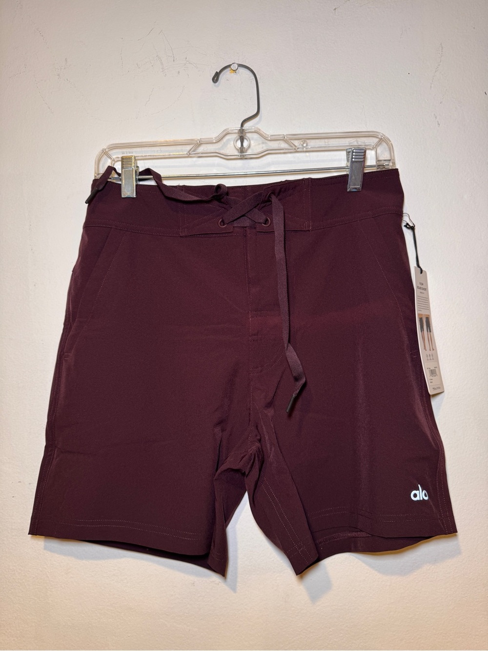 ALO Yoga Men's Athletic Shorts in Deep Burgundy